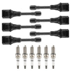 Set of 6 Ignition Coils & Spark Plugs for Nissan 370Z Infiniti Q70L (2015–2019)