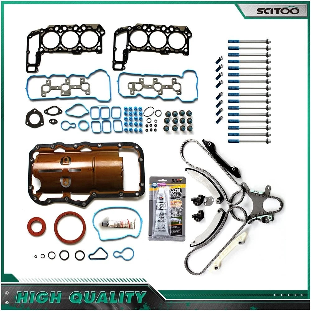 Full Gasket Set & Timing Chain Kit for Dodge Dakota 3.7L (2005–2009)