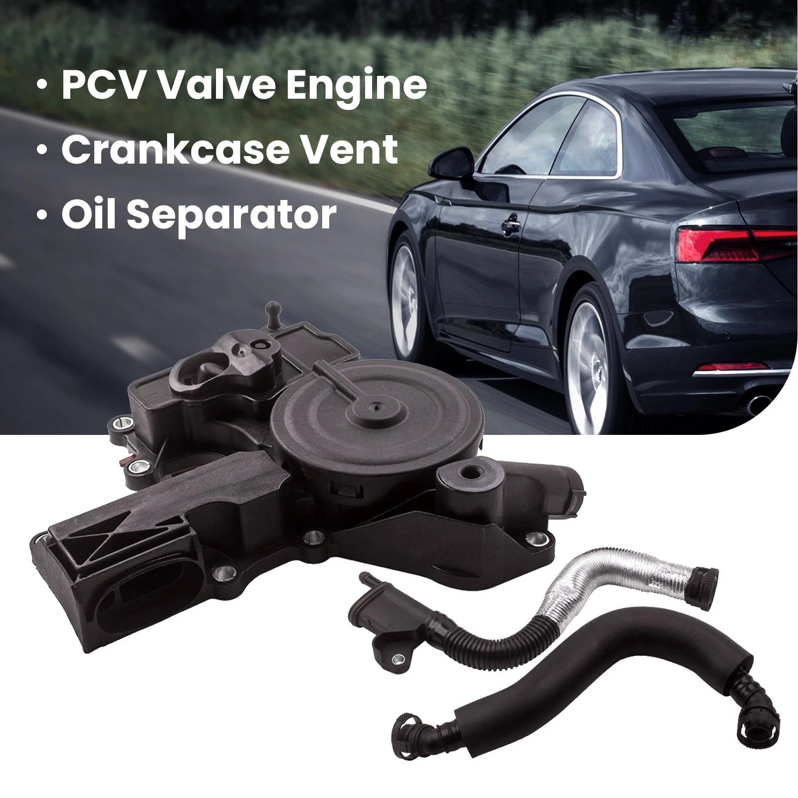 Valve Oil Separator & Breather Hose for Audi VW (06H103495)