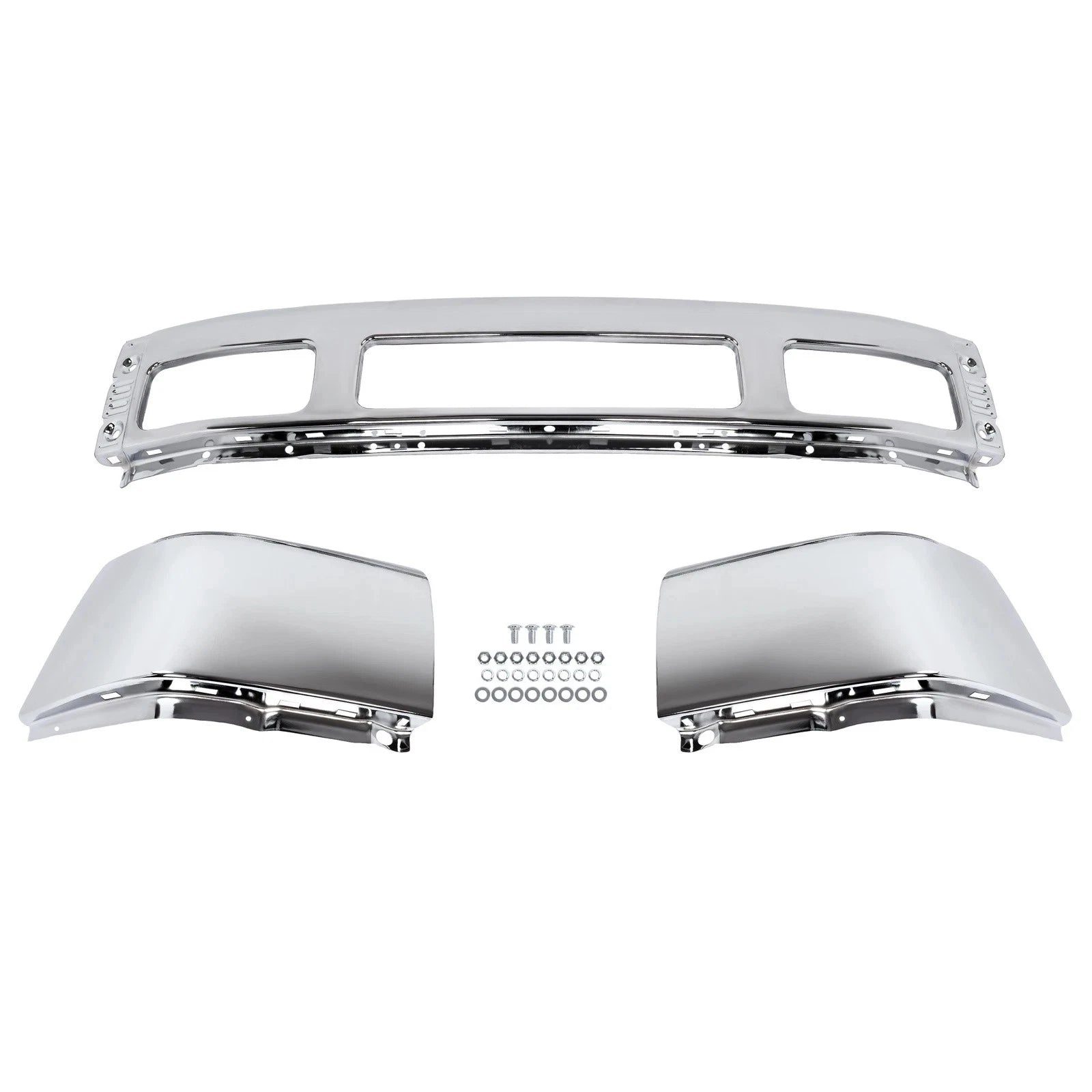 Chrome Steel Front Bumper for Ford F-250 F-350 Super Duty Excursion (2005–2007)