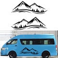 Stickers for RV Body Panel - Glossy Black Wood Design
