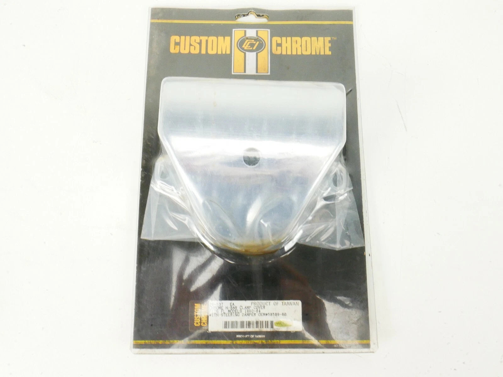 Chrome Handlebar Clamp Cover for FL Models (1980–1984) w/ Steering Damper