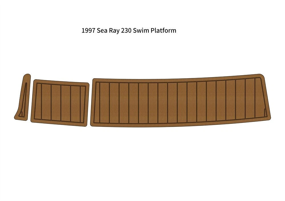 EVA Foam Swim Platform Pad for Sea Ray 230 (1997) - Faux Teak Decking Mat