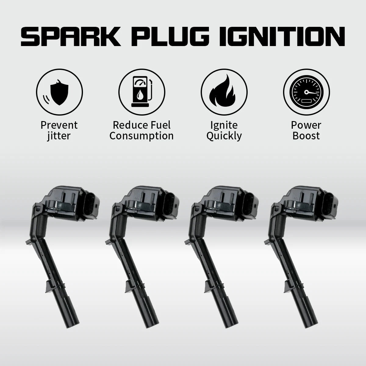 Set of 4 Ignition Coils for Mercedes-Benz W205 X156 X253 R172 Infiniti Q50 L4 2.0L