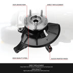 Front Right Side Knuckle & Wheel Hub Bearing for Ford Escape (2001–2012)