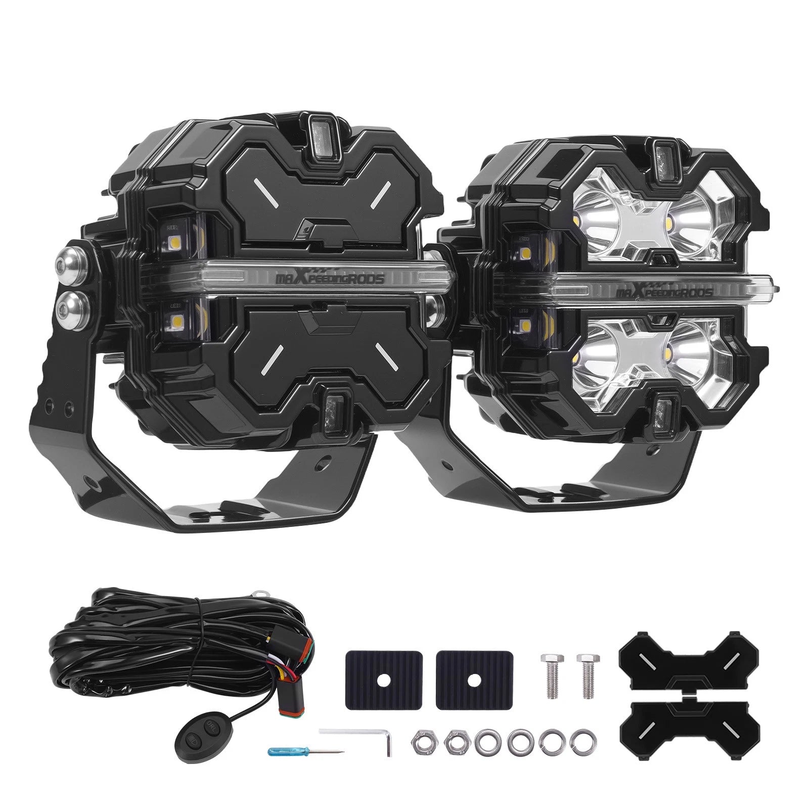 2X Aluminum LED Light Pods for Off Road Driving