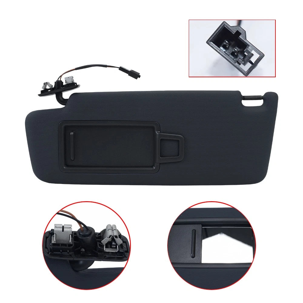 Left Sun Visor Panel for Volkswagen Jetta (2019–2021) 5GG857551 Black