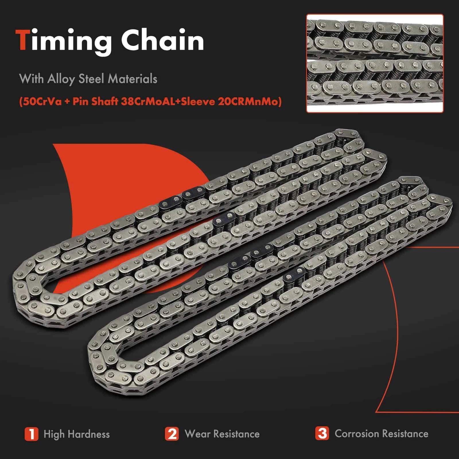8x Timing Chain Kit for Ford F-250 F-350 F-450 Super Duty (1999–2002)