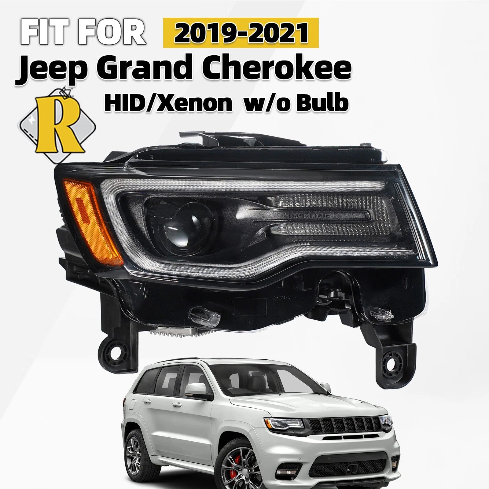 HID/Xenon Headlight for Jeep Grand Cherokee (2019–2021) Right