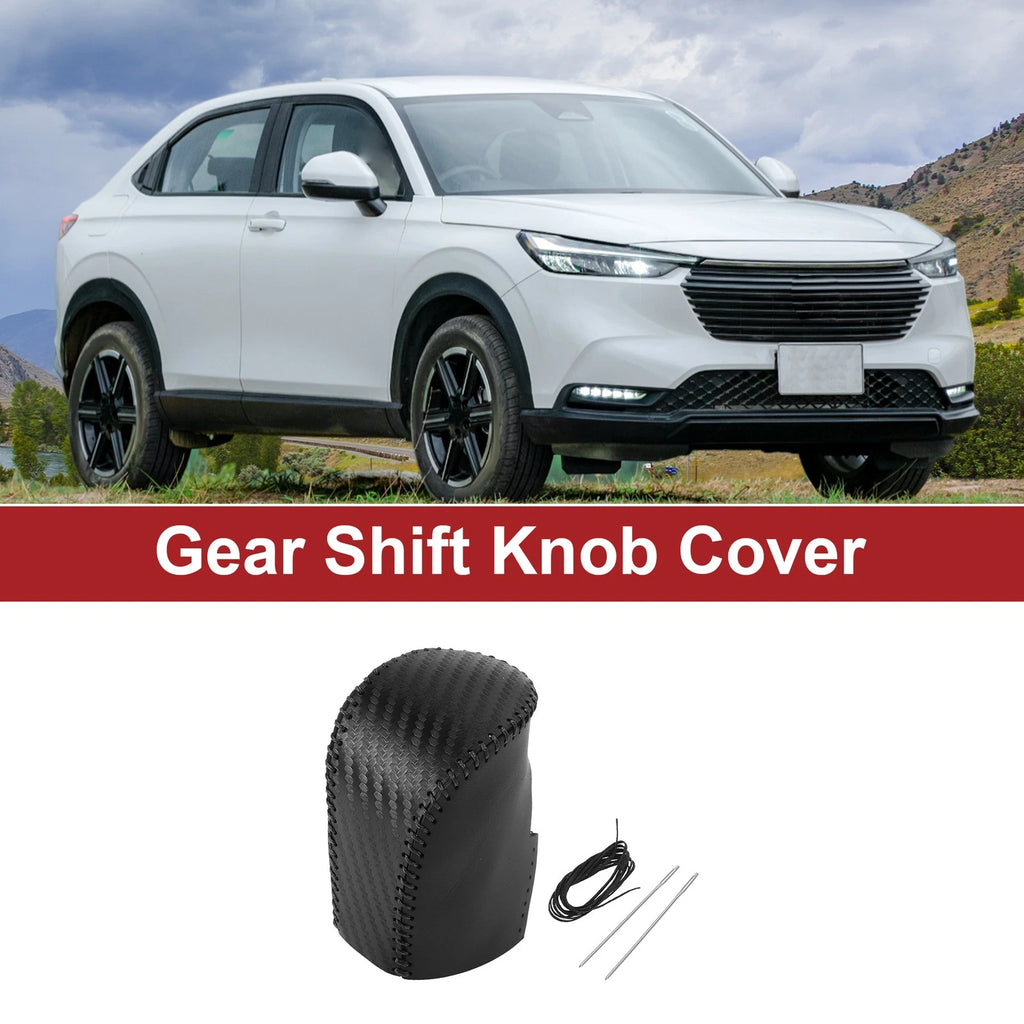 Car Gear Shift Knob Cover for Honda HR-V (2023–2024) Black Carbon Fiber