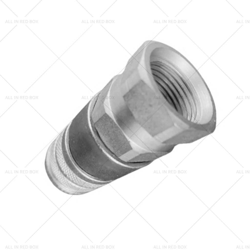 Hydraulic Female Flat Faced Coupler 1/2" Body 3/4" SAE Thread for