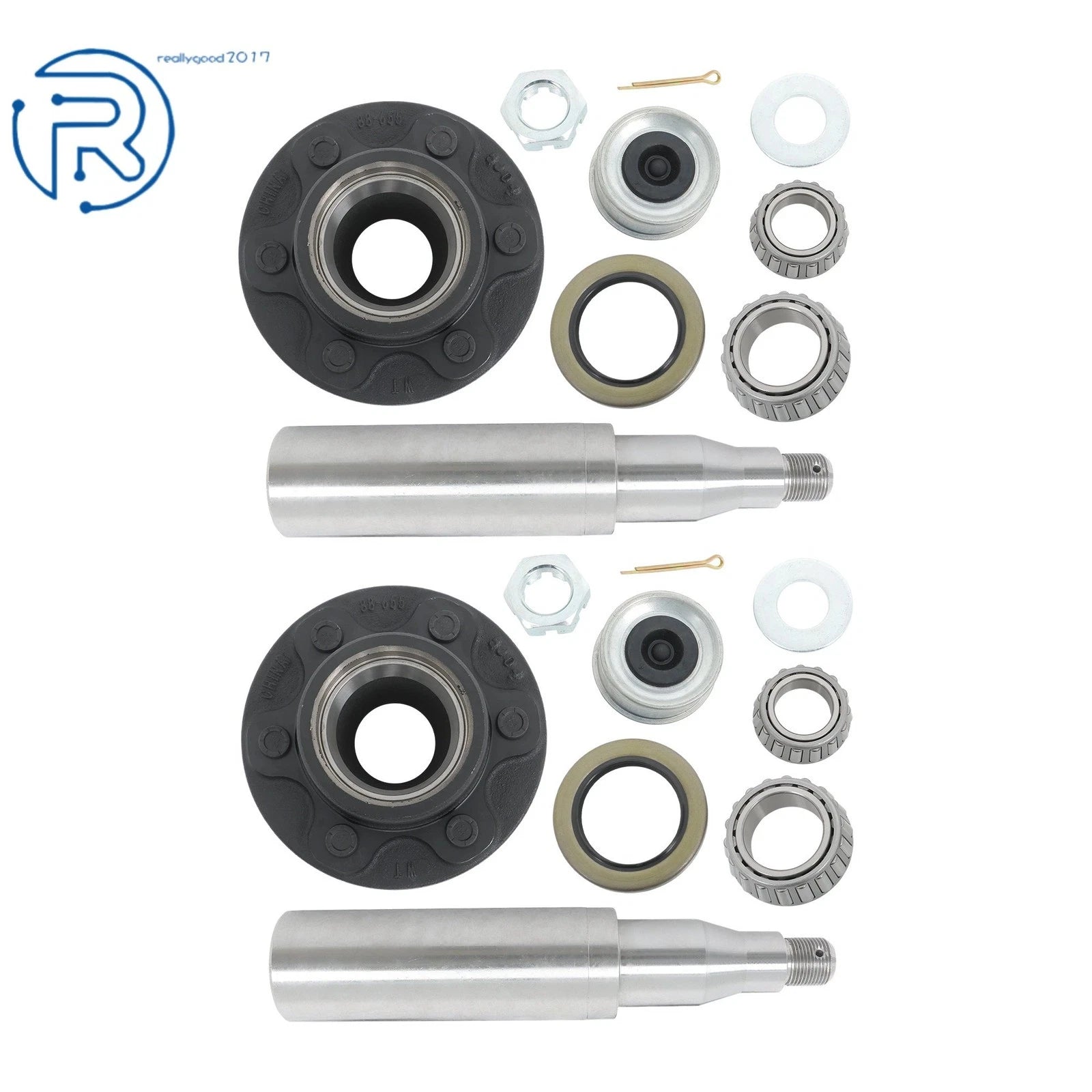 Spindle 6 on 5.5" Trailer Idler Hub Kit for 6000lbs Axles (Includes Bearing Kit)