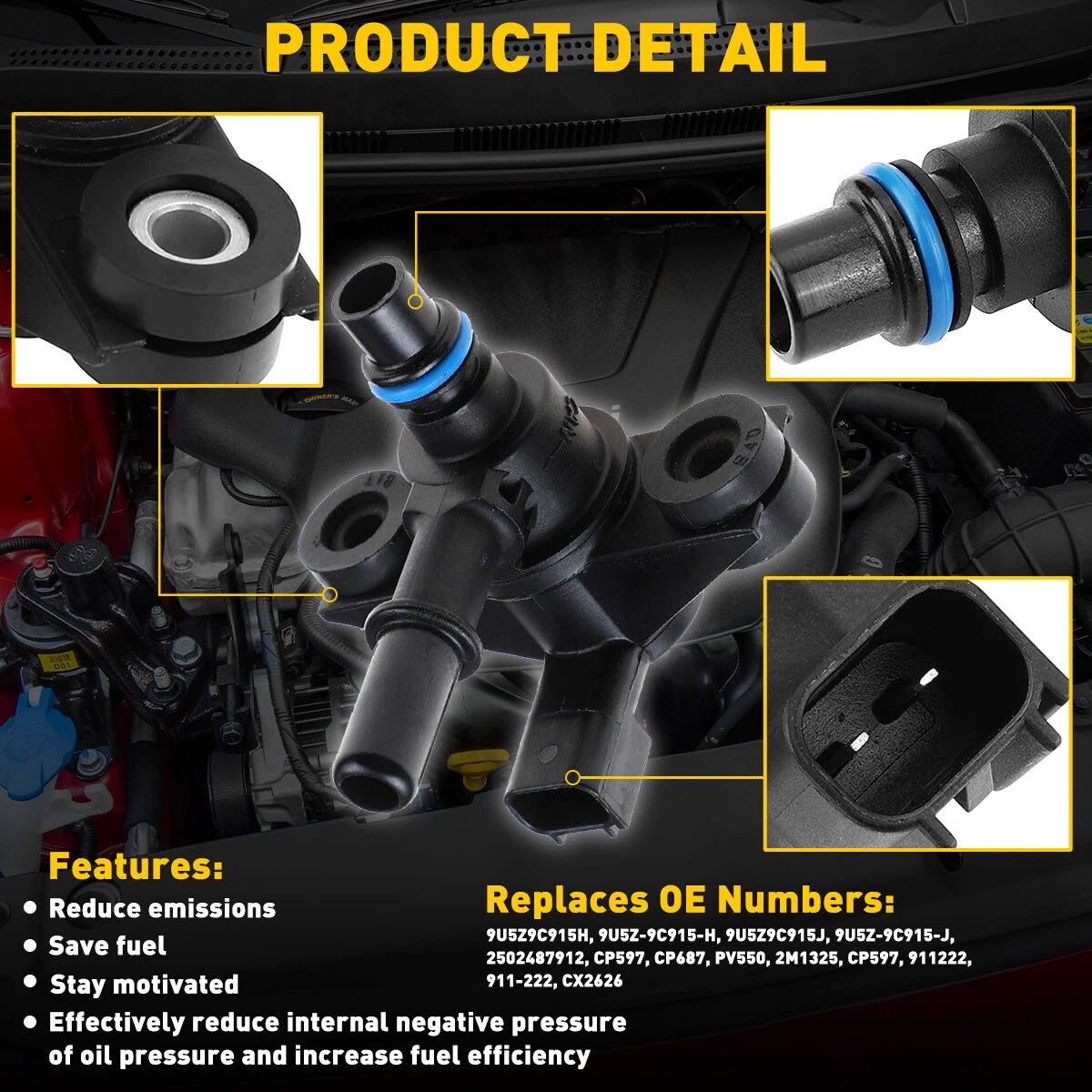 Vapor Canister Vent Purge Valve for Ford Escape Edge (2001-2012)