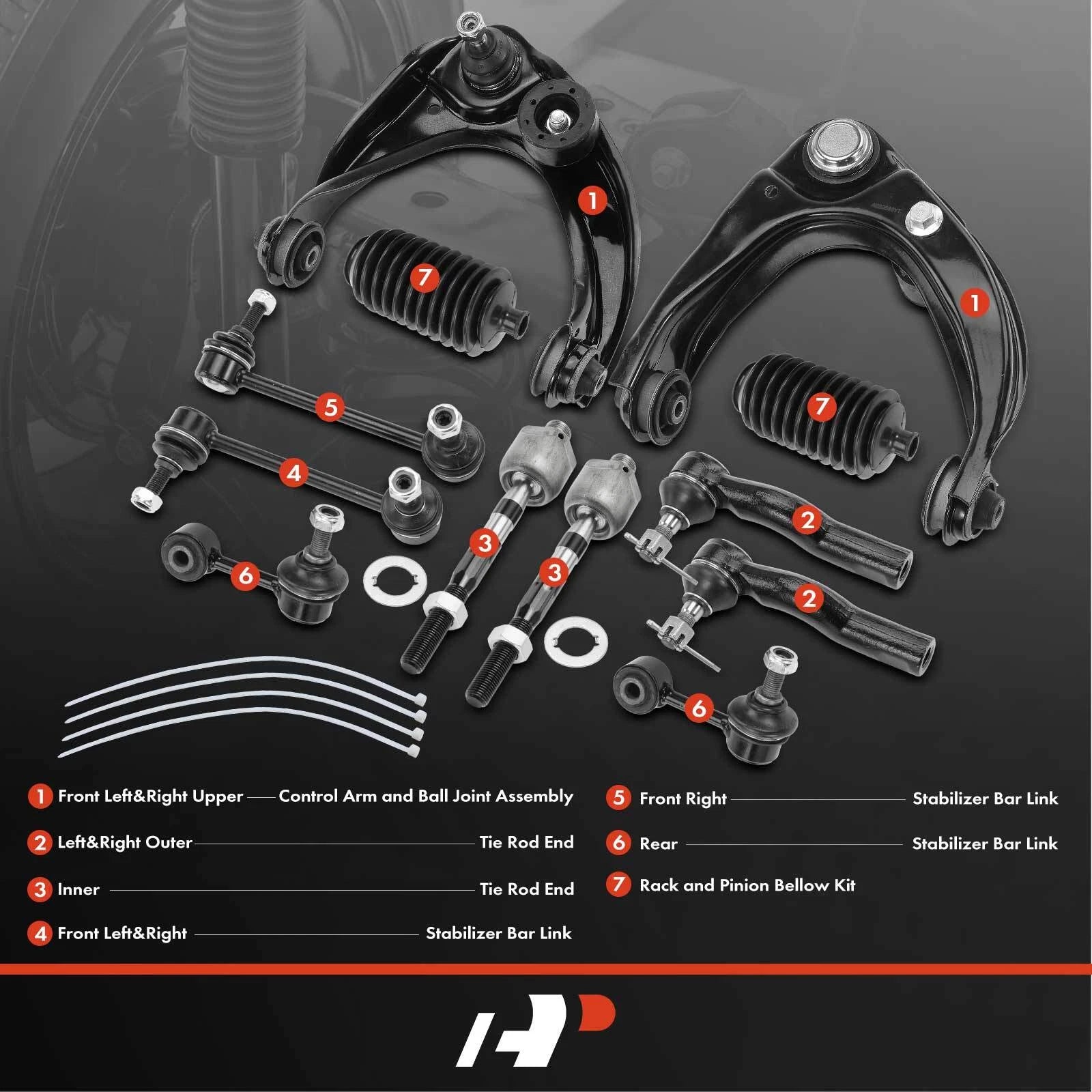 12x Front Control Arm with Ball Joint for Ford Fusion (2006-2012)