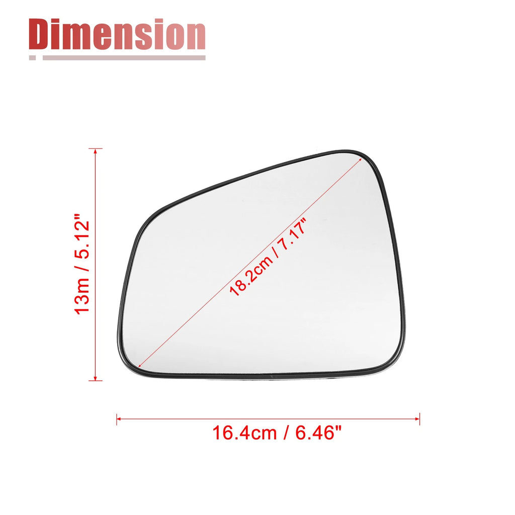 Heated Rearview Left Side Mirror Glass with Backing Plate for Chevrolet Trax (2013–2020)