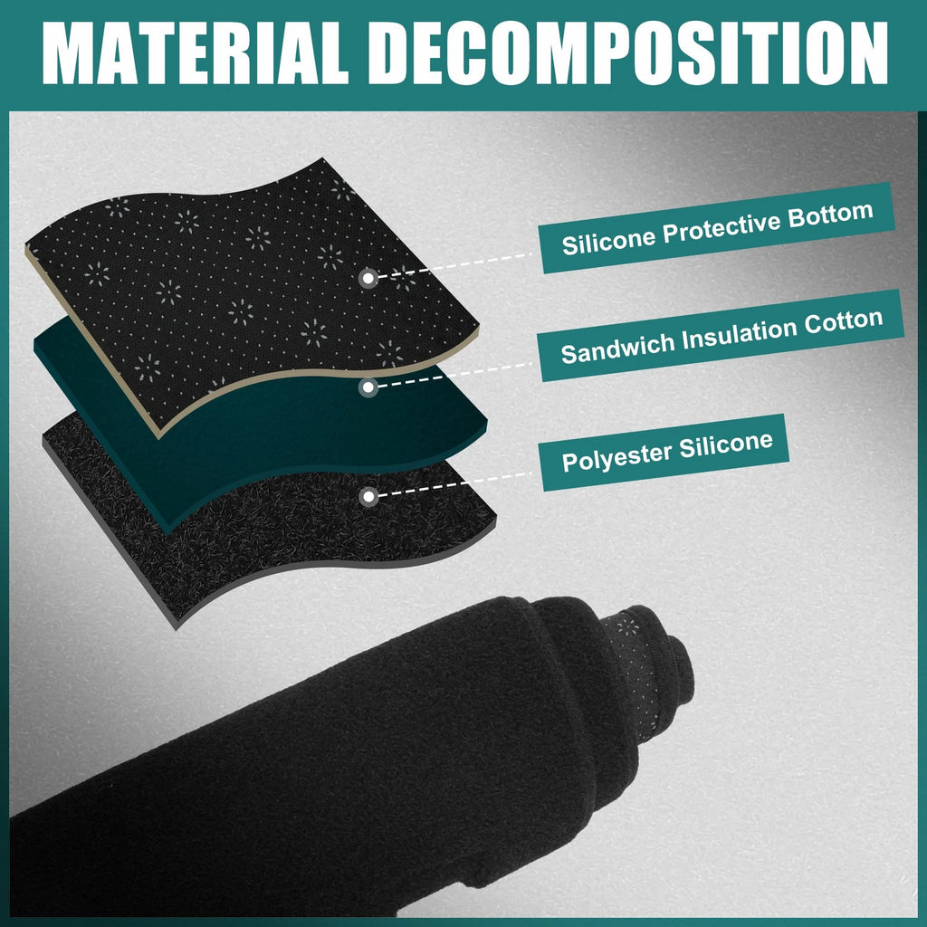 Dashboard Cover Mat for Toyota Harrier 80 Series (2020–2022) - Black Polyester
