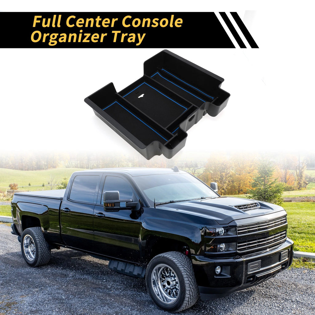 Center Console Organizer Tray for Chevy Silverado (2020–2023) Black Blue