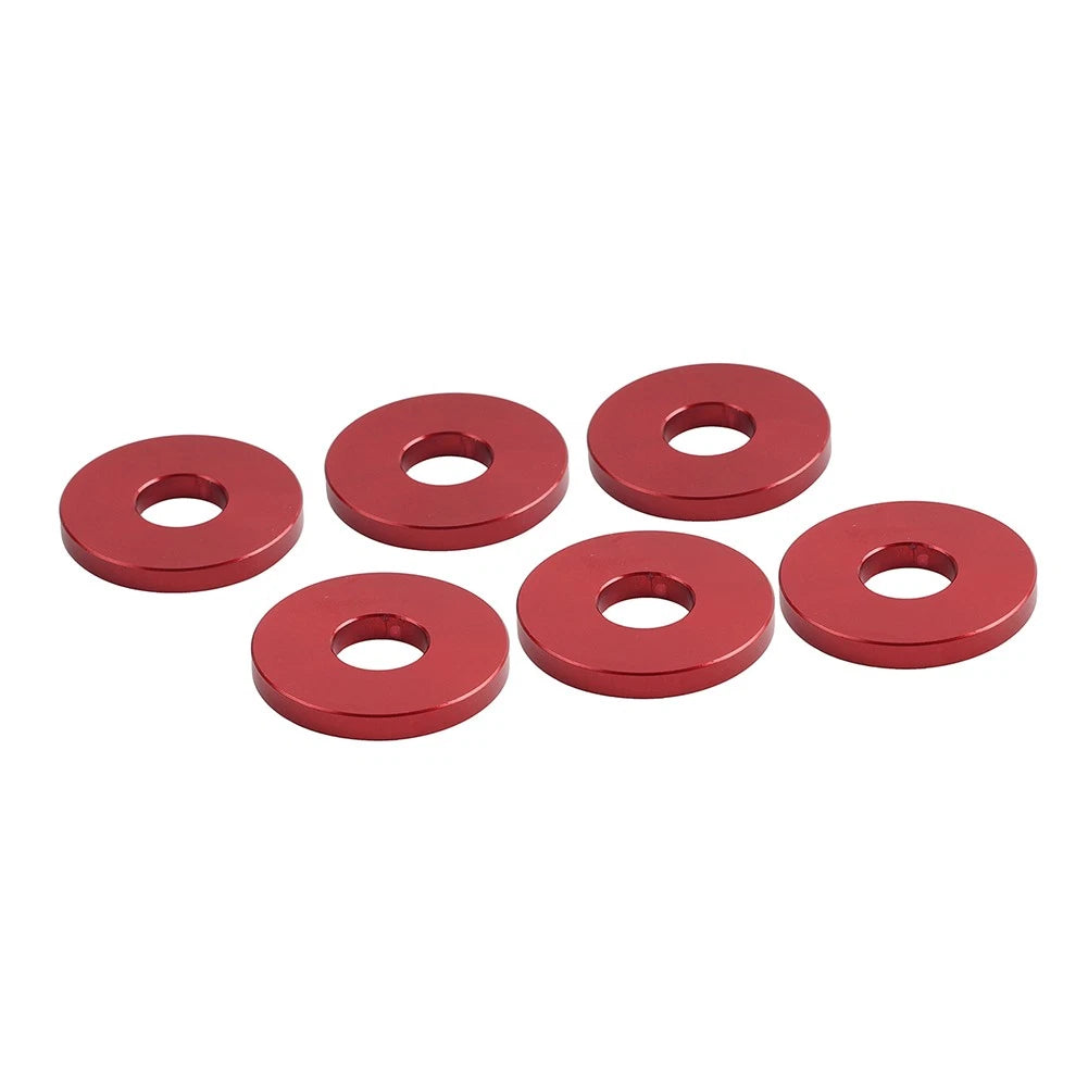 6X Engine Saddlebag Crash Bar Decorative Spacer Ring for Harley Softail Red