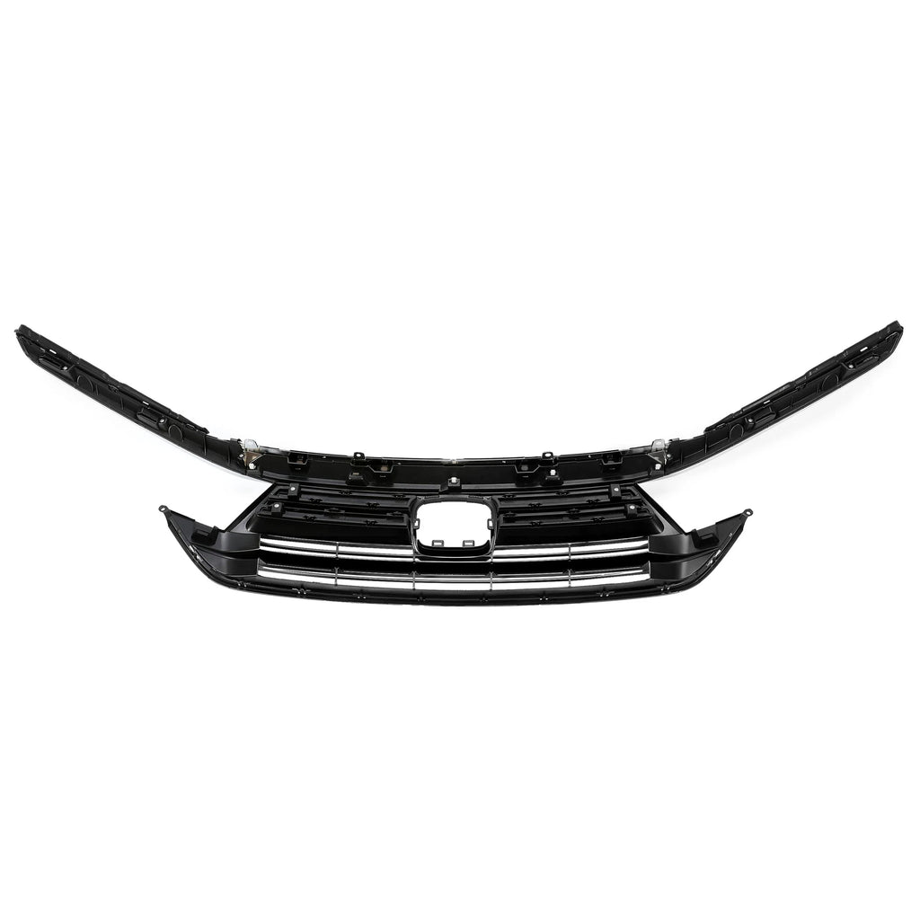 Front Upper Grille Assembly for Honda Odyssey (2021-2023) Chrome Black