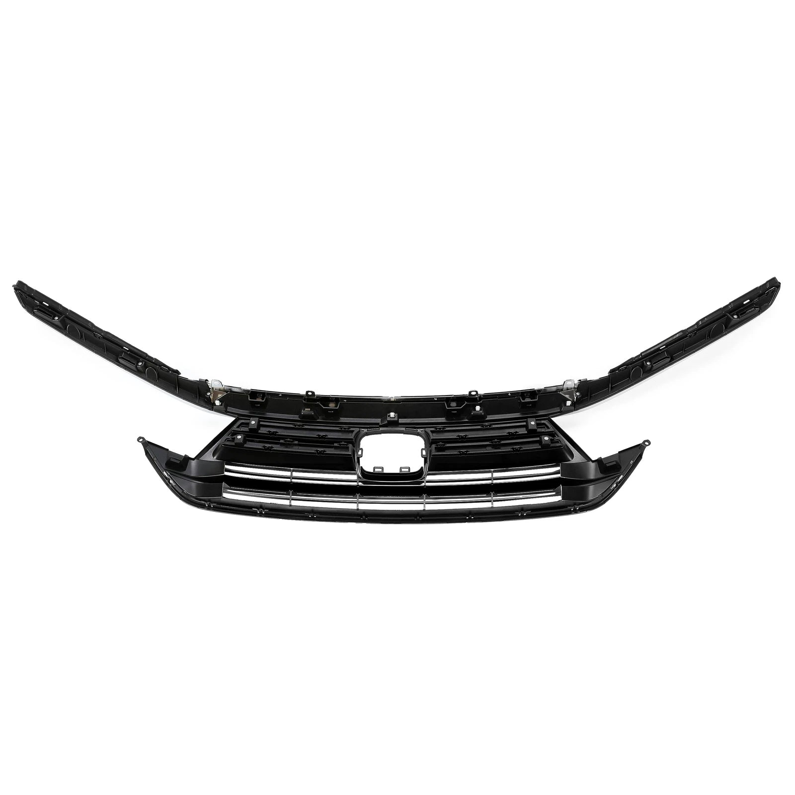 Front Upper Grille Assembly for Honda Odyssey (2021-2023) Chrome Black