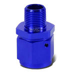 10AN Female Flare to 3/8" NPT Male Blue Aluminum B-Nut Swivel Coupler Fitting
