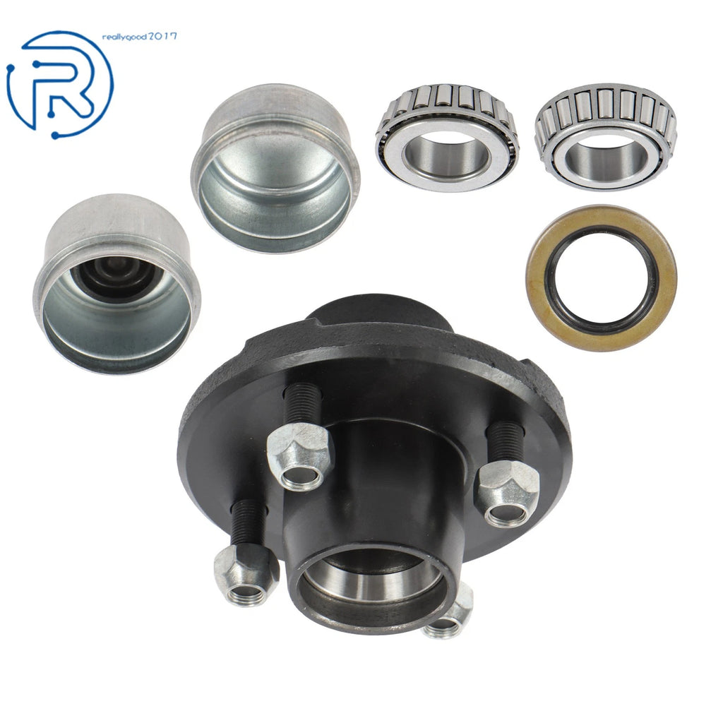 2X 2000 lbs 1" Spindle Axles Bearing Kits for Trailer Hub (4 on 4)