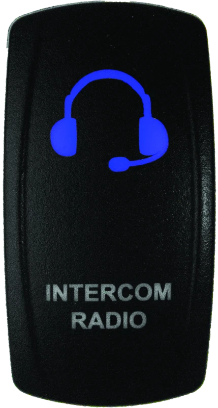 Lighted Switch for DragonFire Racing (Int/Rad On/Off) - Blue LED