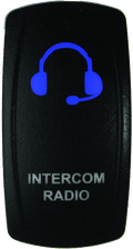 Lighted Switch for DragonFire Racing (Int/Rad On/Off) - Blue LED
