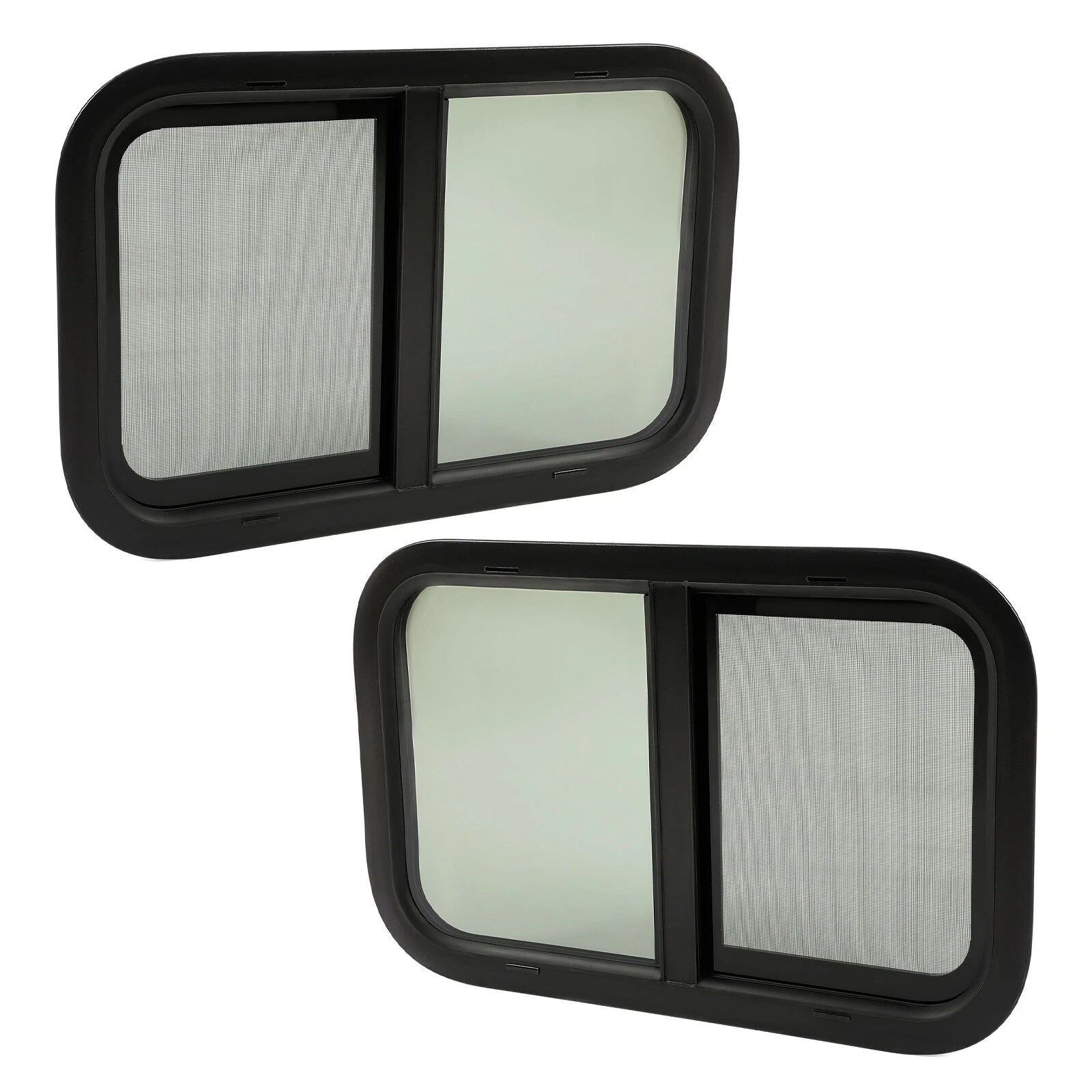 2PK Tinted Glass Sliding Windows for RV Camper (16" x 25")