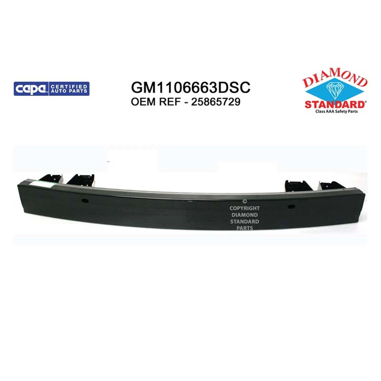Replacement Steel Rear Bumper Impact Bar for See Compatibility Chart