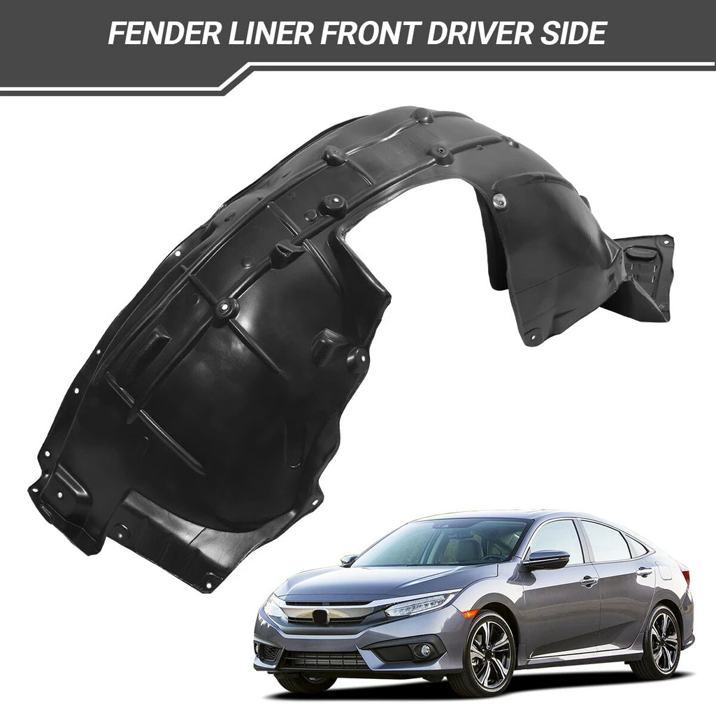 Driver Side Fender Liner for Honda Civic (2016–2018) HO1248158