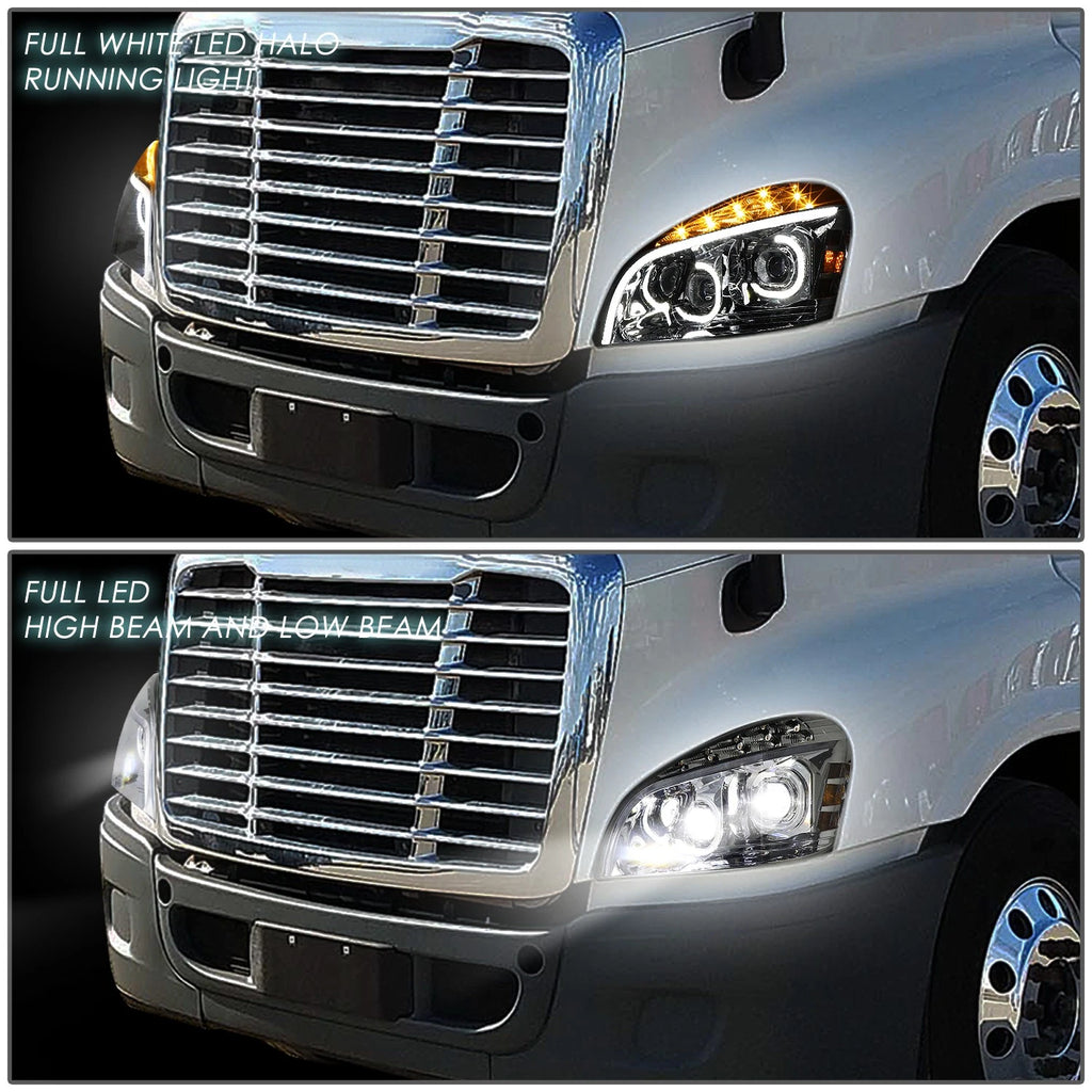 Full LED C-Halo Projector Headlight Lamps for Cascadia (2008–2017)