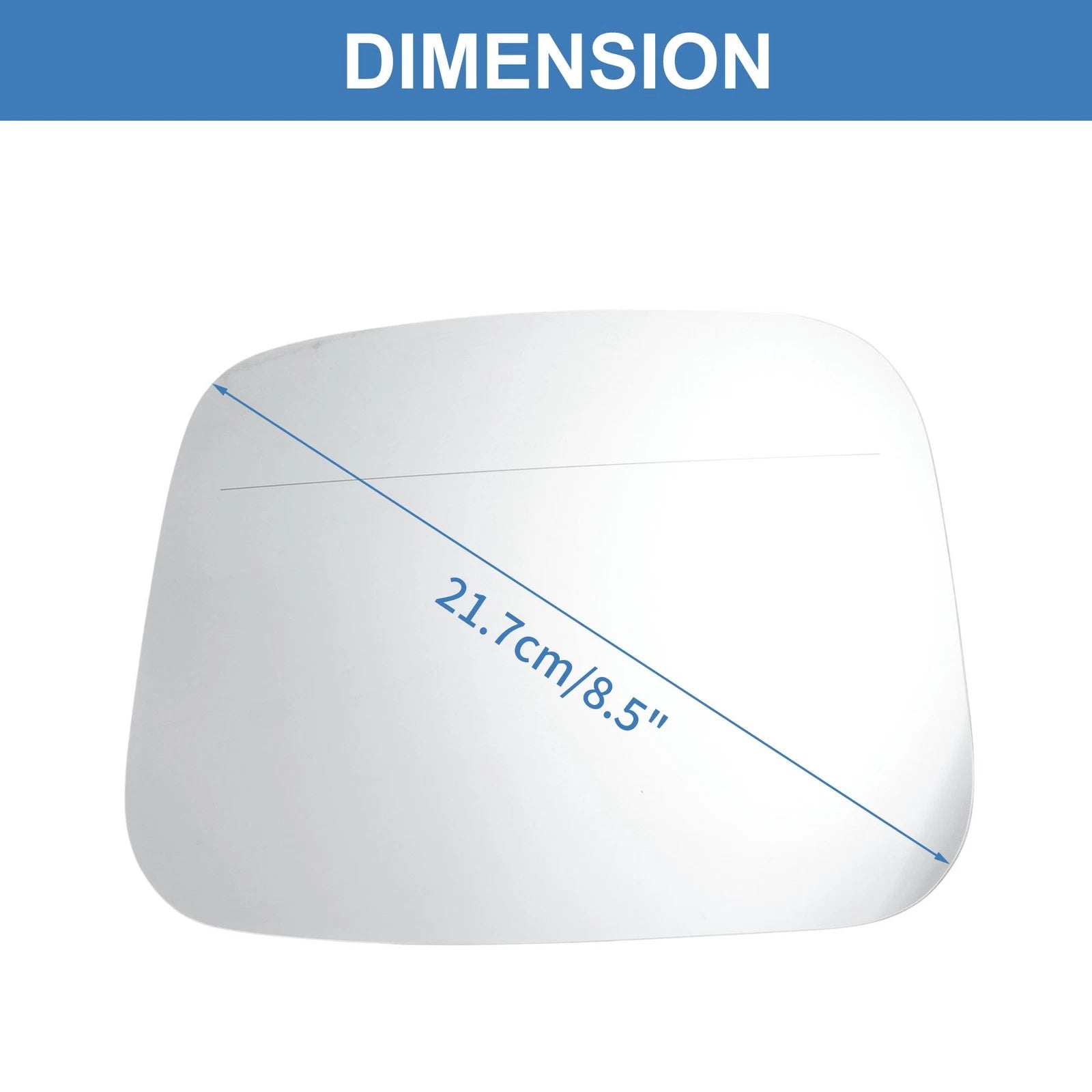 Left Side Wing Door Mirror Glass for VW Transporter T5, Caddy (2004–2015) No. 7E0853521