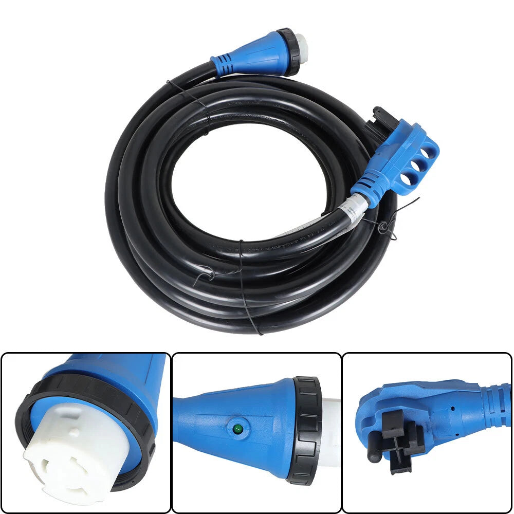 25FT 50 Amp Generator Cord with Waterproof Power Inlet Box