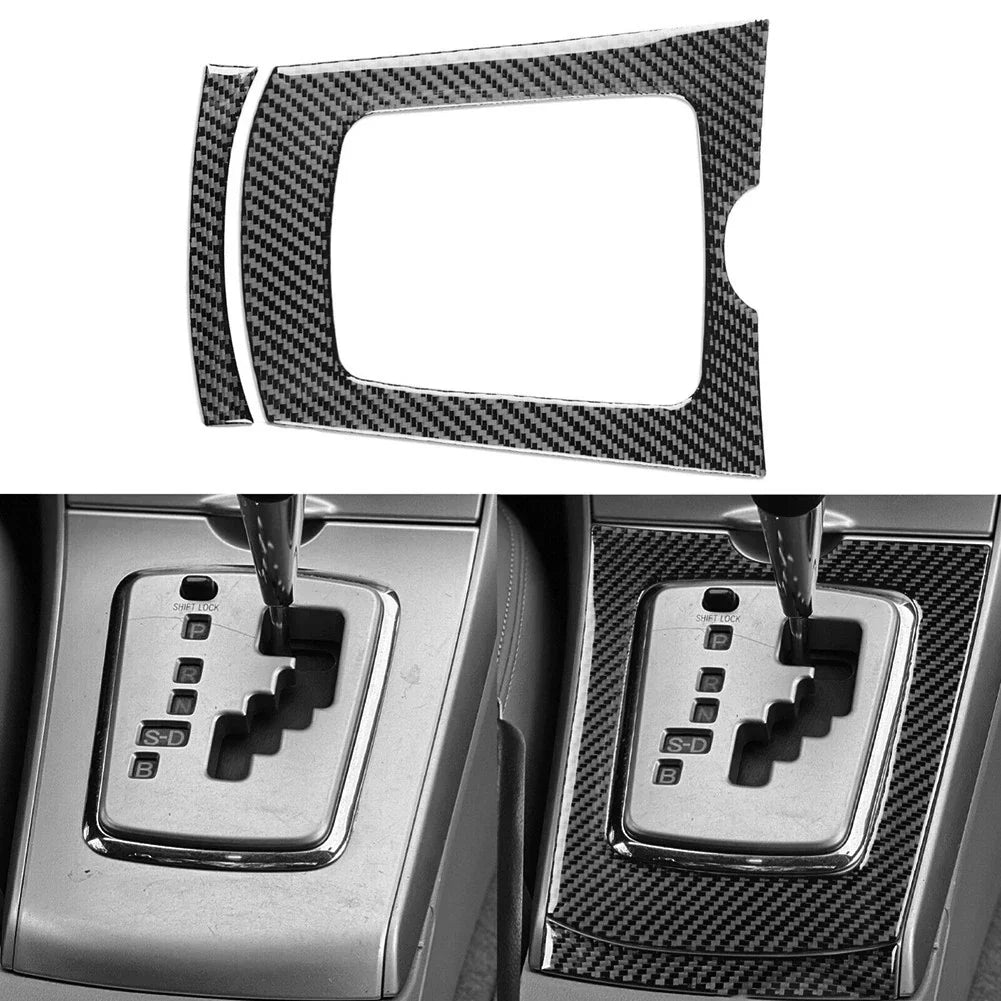 Carbon Fiber Gear Shift Panel Frame Cover Trim for Corolla (2007–2013)