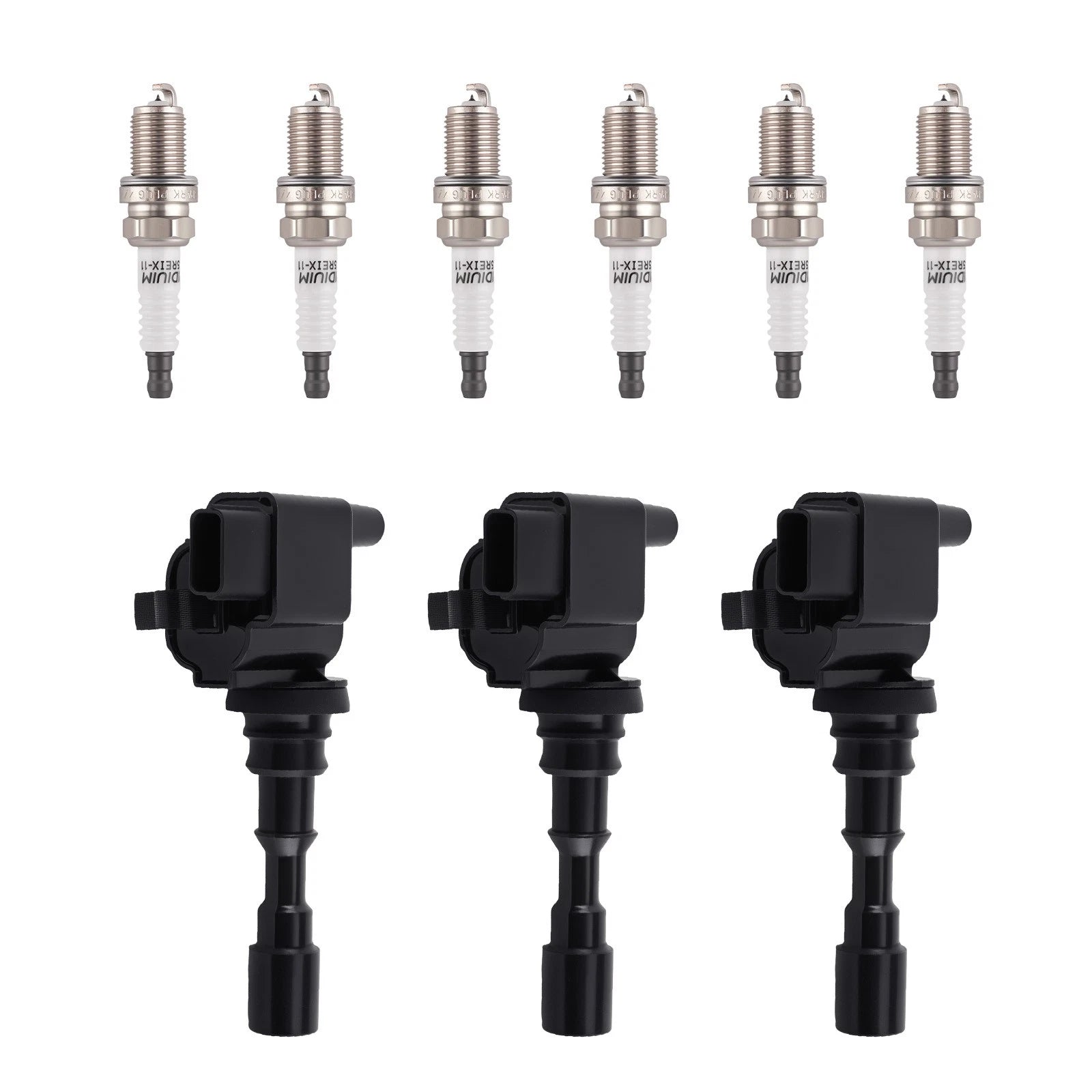 3X Ignition Coil + 6X Spark Plug Set for Kia Sedona (2002–2005) 2730039050