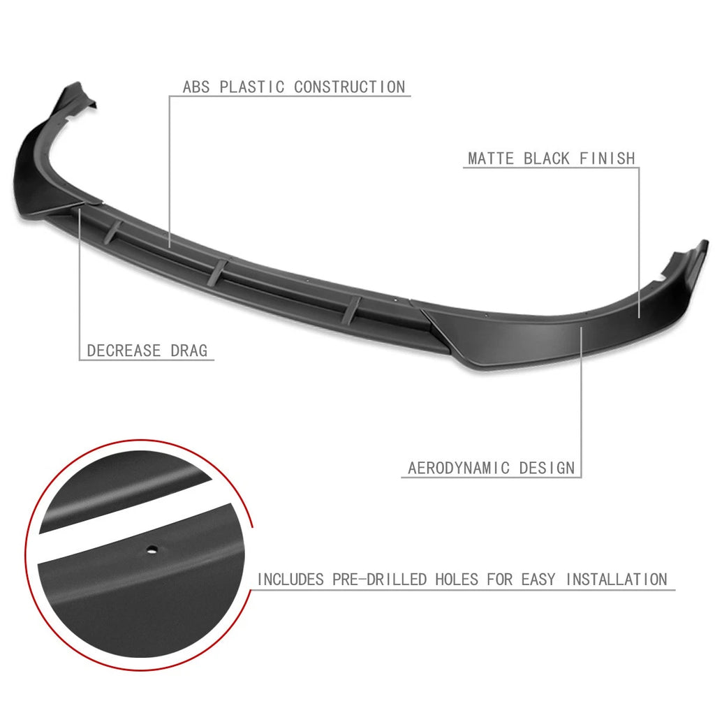 Front Bumper Lip Under Panel Diffuser for Kia Optima (2016–2018) Matte Black