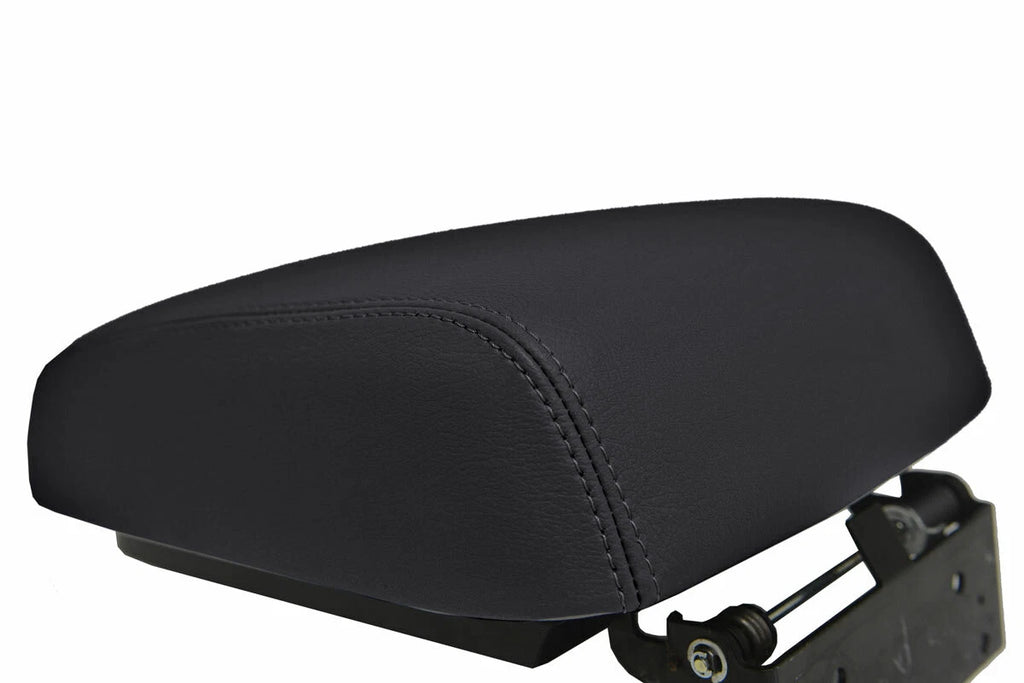 Leather Console Lid Armrest Cover for Mitsubishi Montero (2001–2006) Black