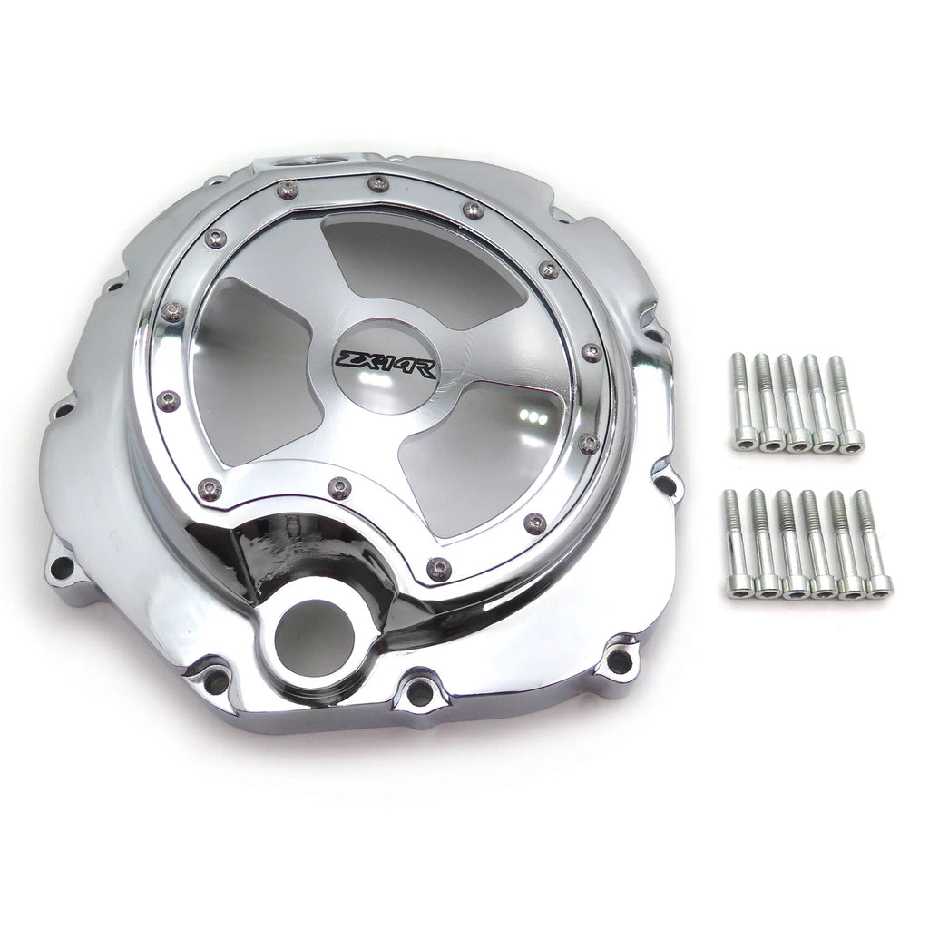 Clutch Cover for Kawasaki ZX14R ZZR1400 (2006–2014) Chrome See-Through