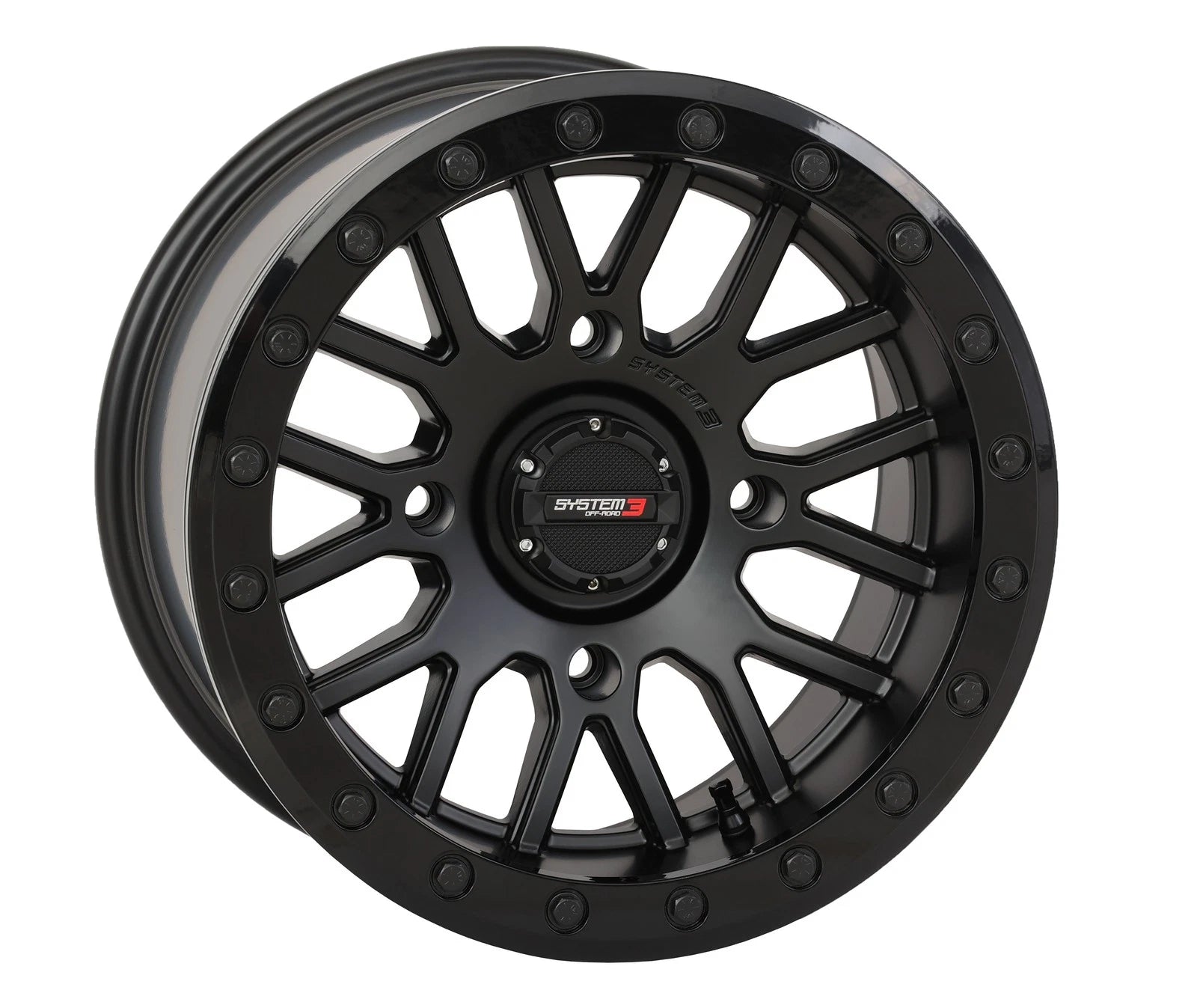 System 3 Sb9 Beadlock Wheel 15x9 +10mm Matte Black for Polaris RZR 900 & XP (2015–2023)