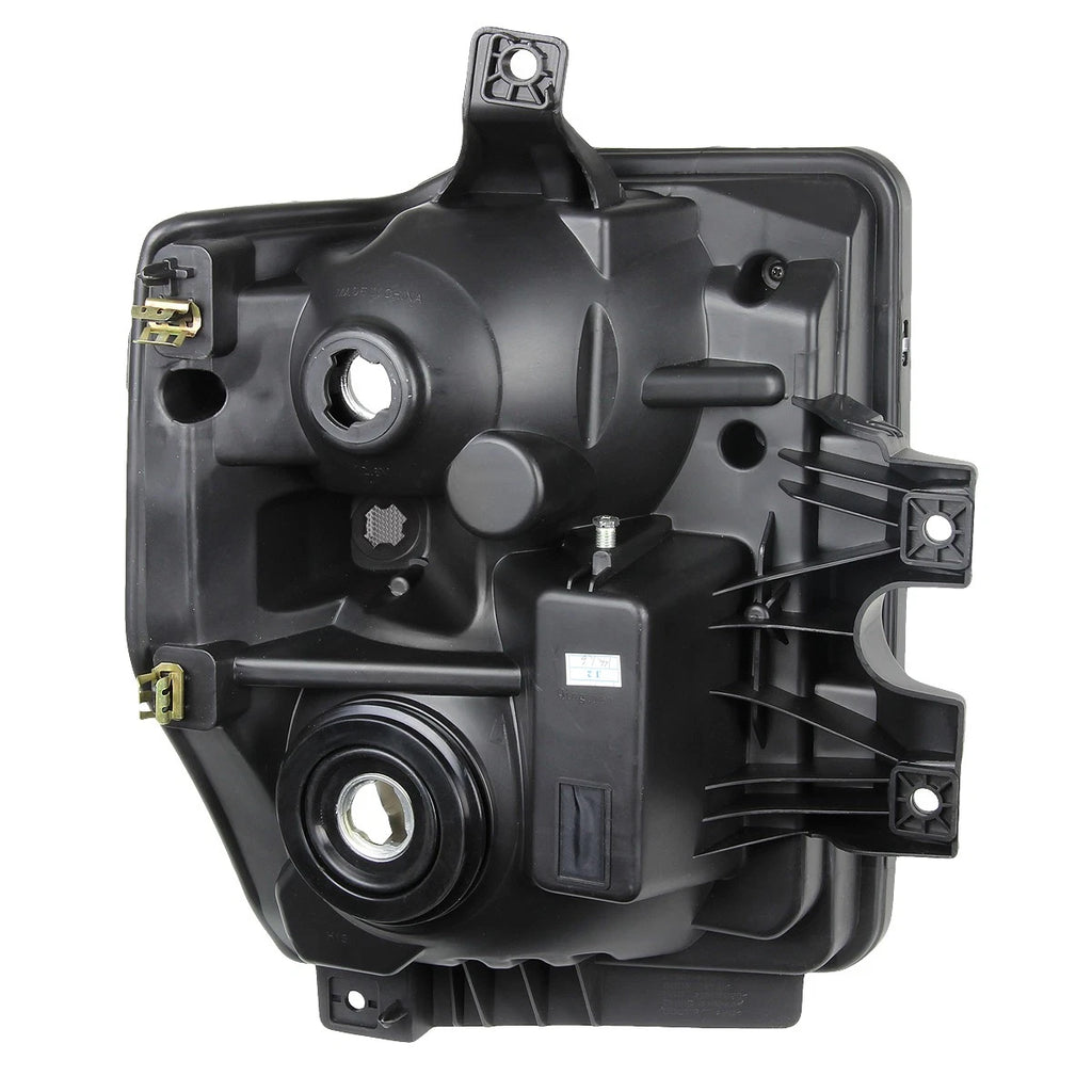 Pair of Black Housing Clear Side Headlights for Ford Super Duty (2008–2010)
