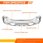 Front Bumper Face Bar for GMC Sierra 1500 Limited (2016–2019) w/ Sensor Hole