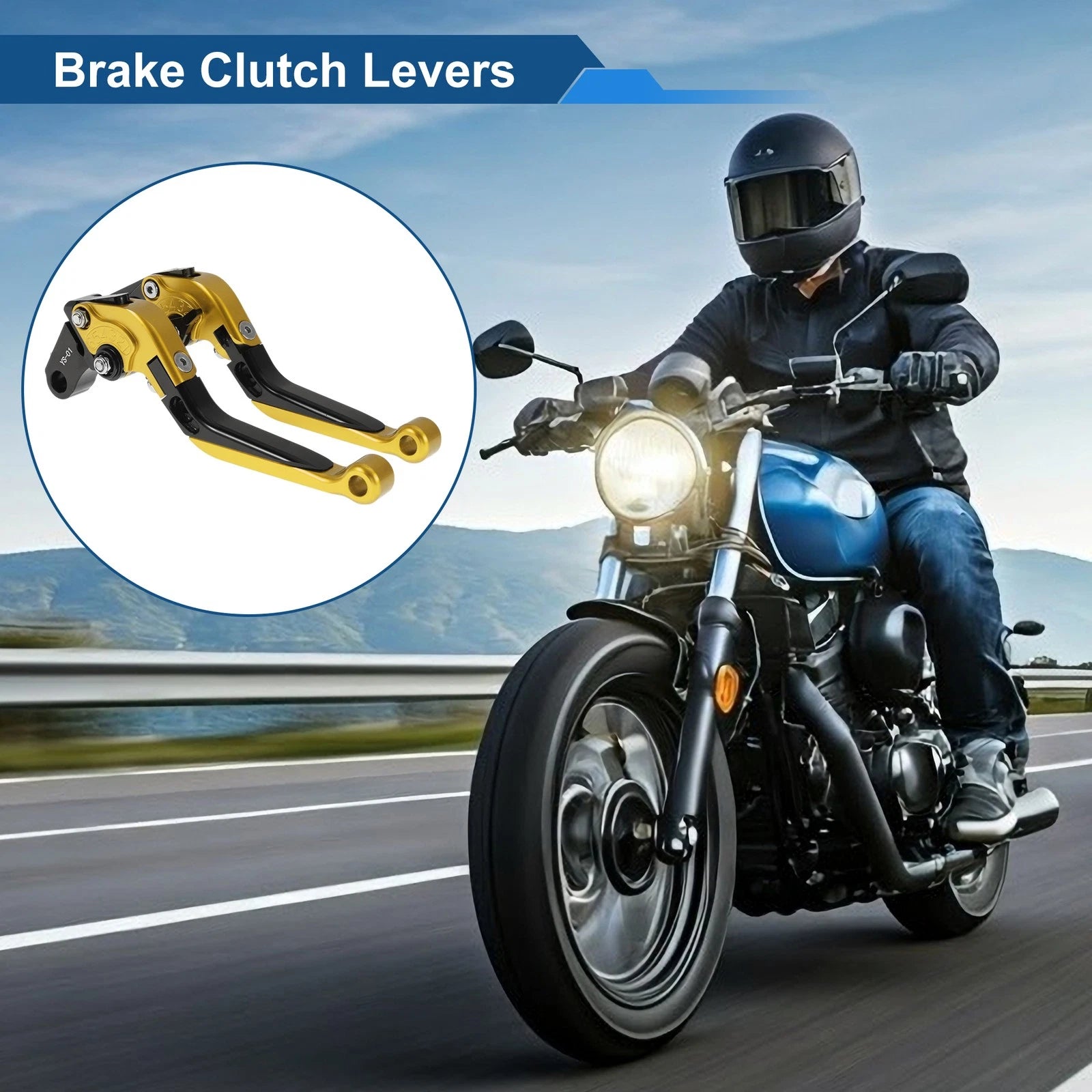 Adjustable Brake Clutch Lever for Honda X11 (1999–2002) Gold Black