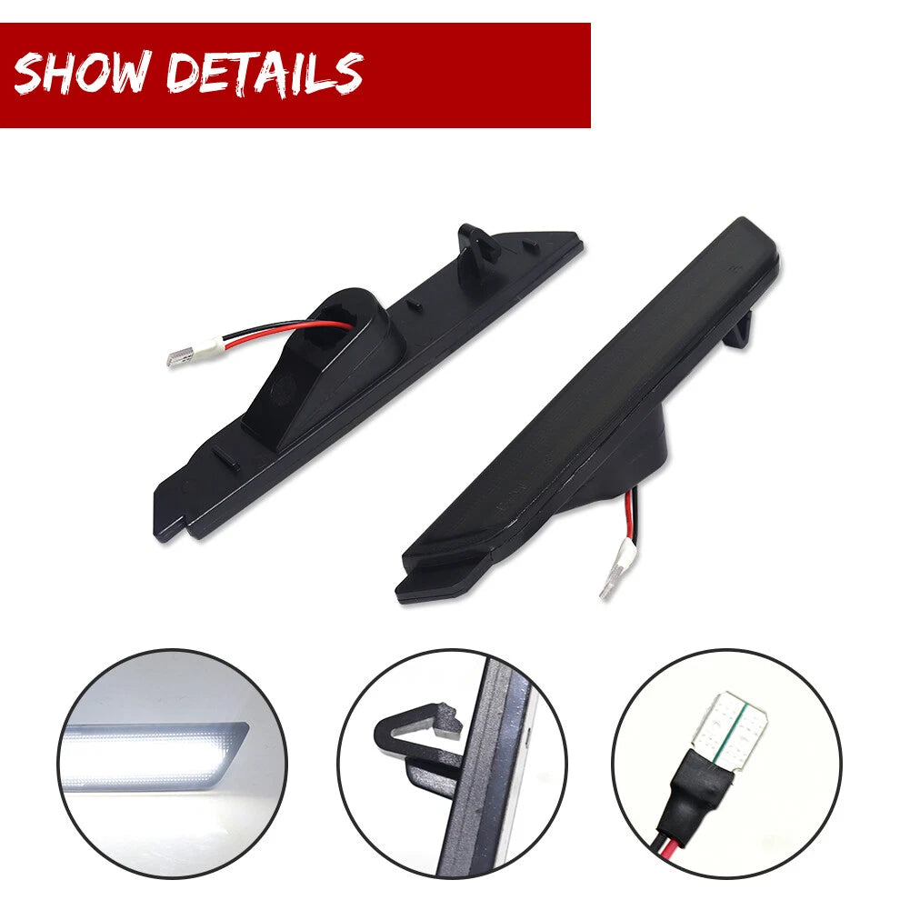 2X Smoked Rear Side Marker Lights for Chevrolet Camaro (2010–2015)