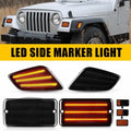 Set of 4 Amber Bumper Signal Side Marker Lights for Jeep Wrangler (1997–2006)