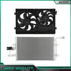 AC Condenser and Cooling Fan Assembly Kit for Volkswagen Golf (1999–2005)