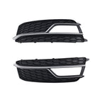 Set of 2 Front Bumper Fog Grille Covers for Audi A5 S-Line (2013–2016)