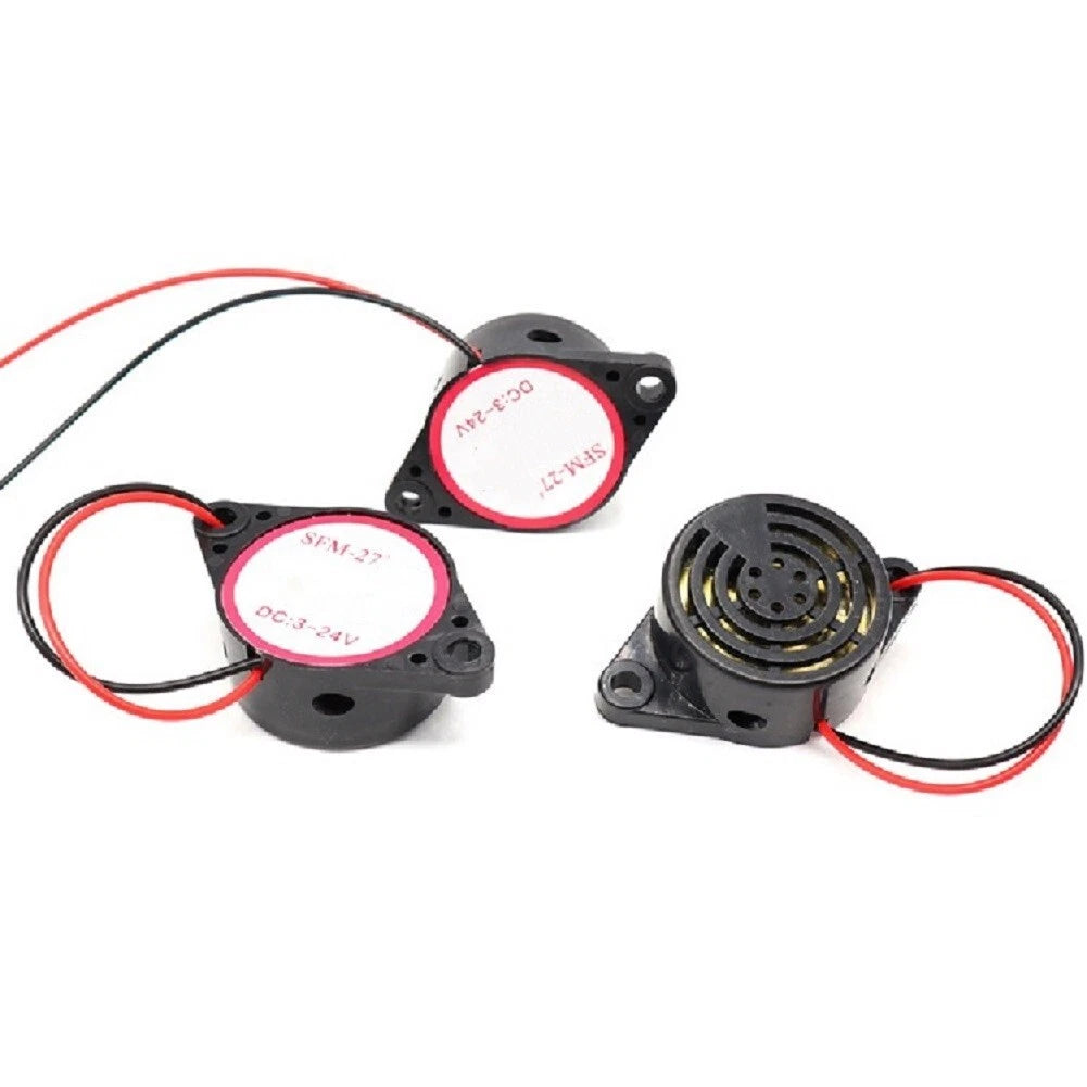 5Pcs Electronic Buzzer Alarm DC3V-24V 100dB Beep Tone Sound