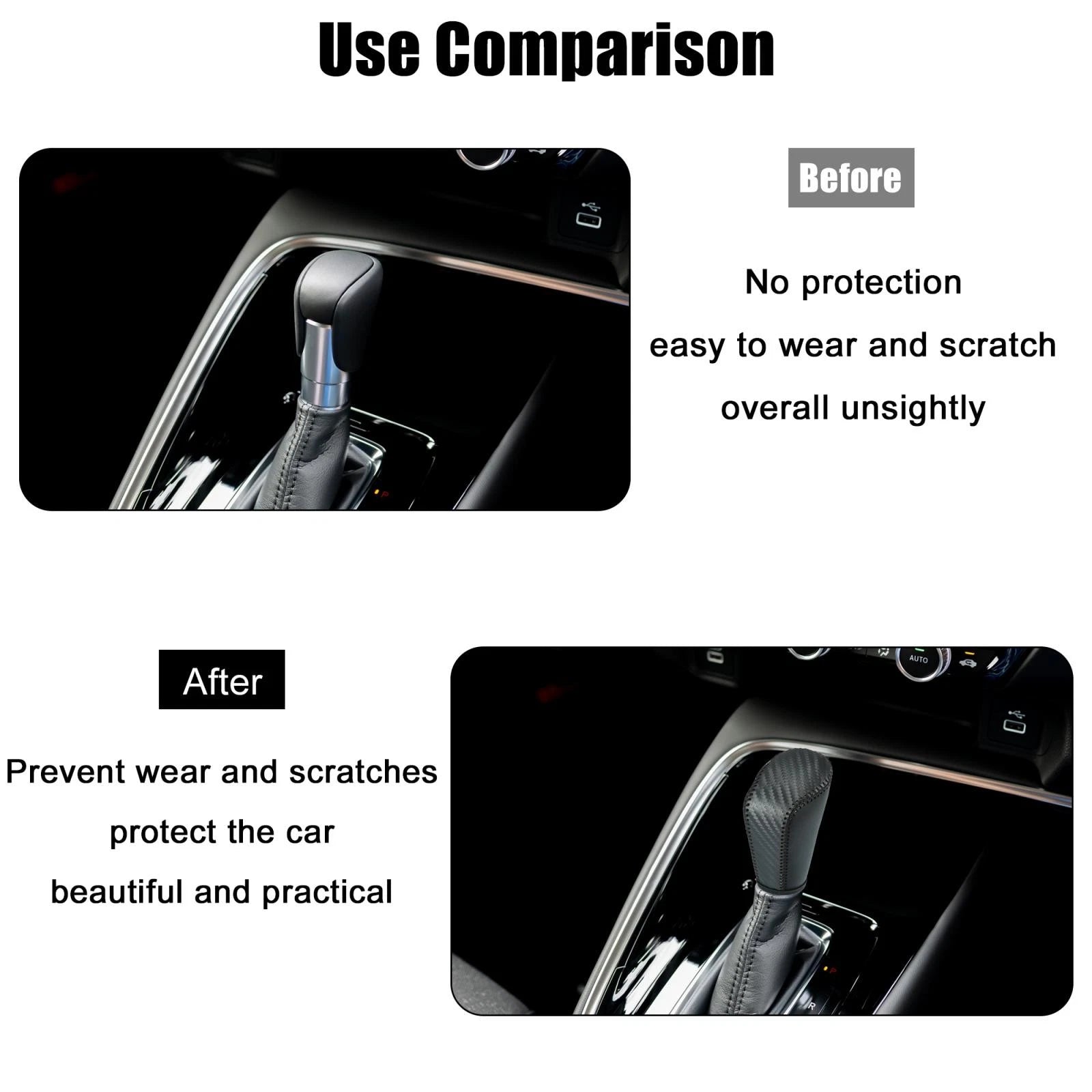 Gear Shift Knob Cover for Honda Accord (Carbon Fiber) 743151442236