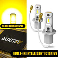 2X H3 LED Fog Light Bulbs Bright Yellow 4000LM Replacement